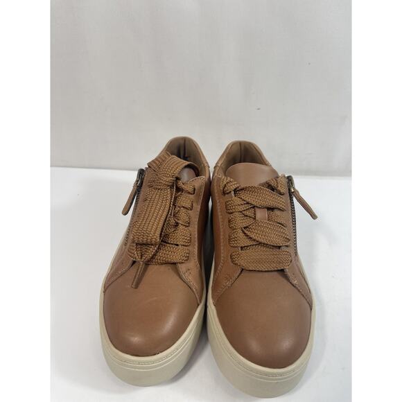 Clarks Collection Shoes Womens Size 5.5 Tan Mykah Joy Zip Sneakers New Box - Picture 7 of 14